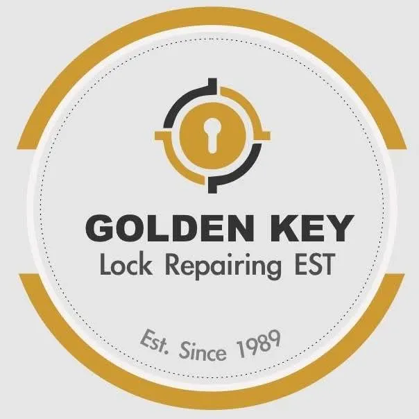 Golden Key Lock Repairing EST Logo